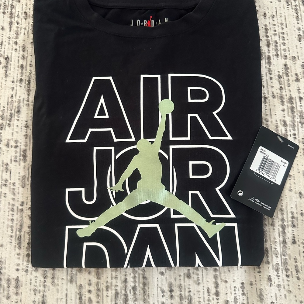 Jordan Boy’s Black Tee with Red Logo